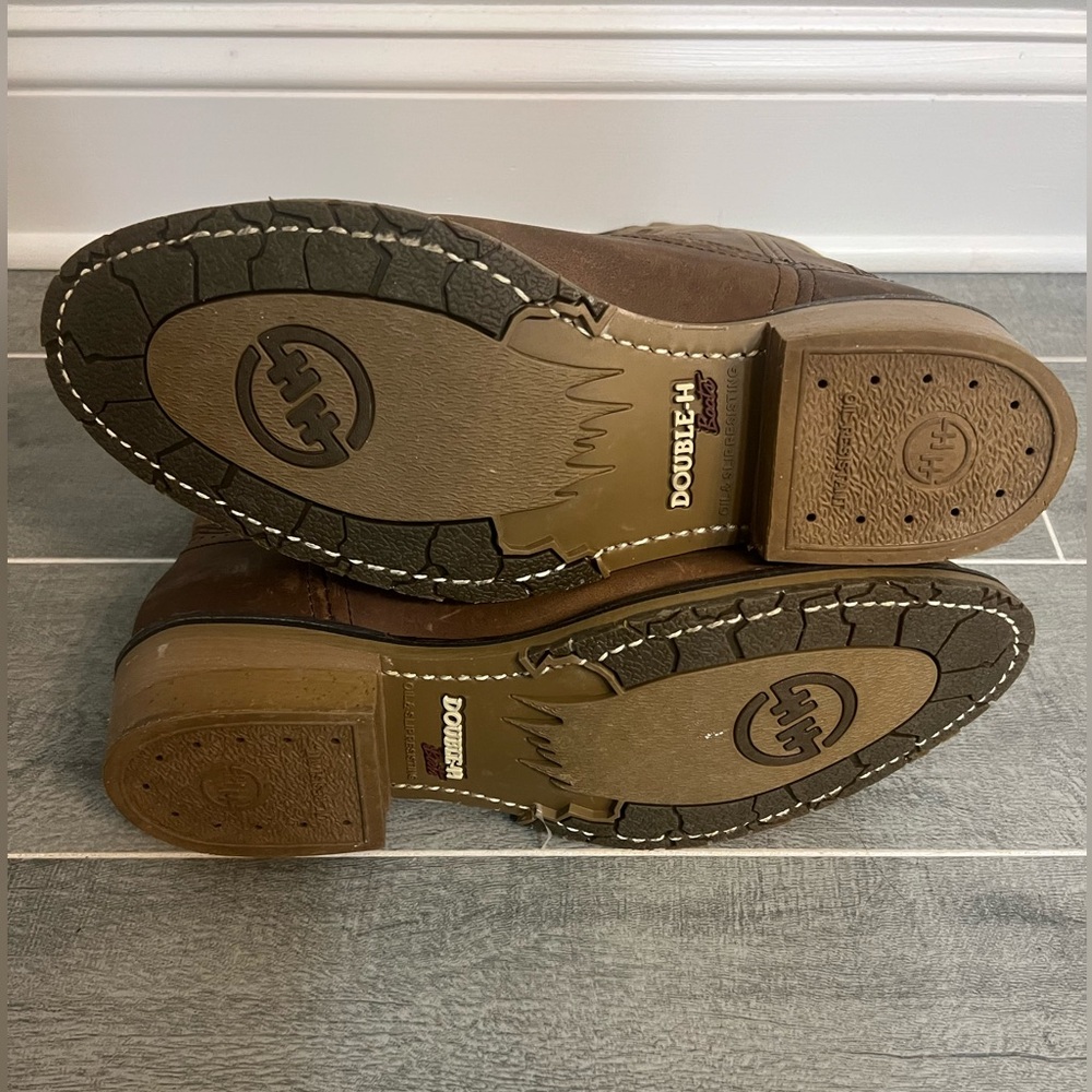 Double H Rustic Brown Cowboy Boots - Picture 7 of 7